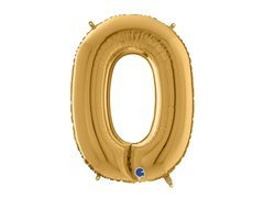 Fólialufi arany O betű - 66 cm - 1 db.