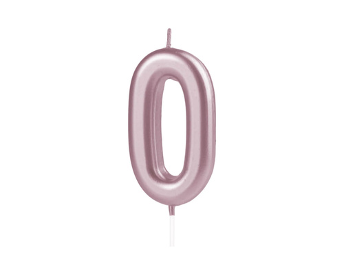 Rózsaarany számgyertya - 0 - nulla