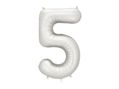 Fólialufi ezüst szám 5 - 86 cm - 1 db.
