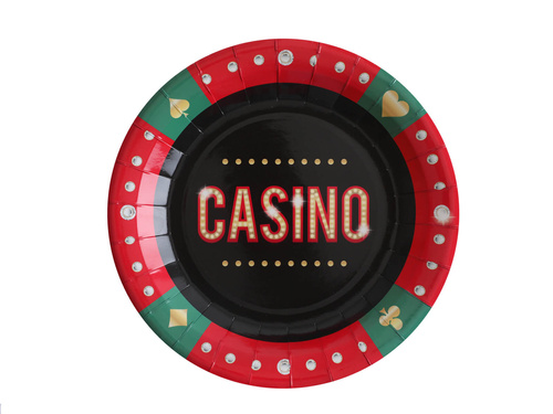 Papírtányérok Casino - 22,5 cm - 10 db.