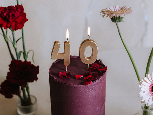 Arany számgyertya - 0 - 1 db.