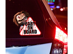 Baba a fedélzeten autós matrica Chucky babával - 1 db.