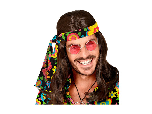 Színes virágok fejpánt 1960-as évek.