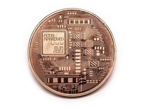 Bitcoin BTC sapkában - gyűjtői érme