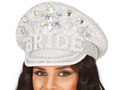 Menyasszonyi sapka kristályokkal - 1 db.