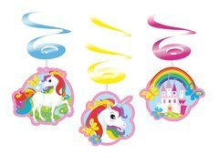 Egyszarvú lógó fenyődísz - 6 db.