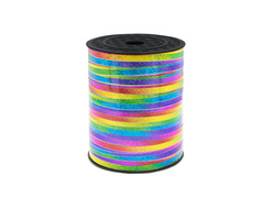 Dekorációs szalag léggömbökhöz holografikus többszínű - 225 m