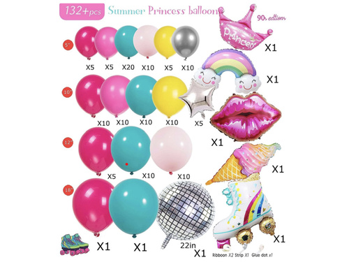 Princess girland lufi készlet - 132 db.