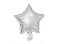 Ezüst csillag fólialufi - 18,5 cm - 25 db.