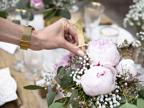 Arany fém asztali számok - 11 db.