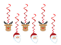 Karácsonyi akasztós dekoráció - 6 db.