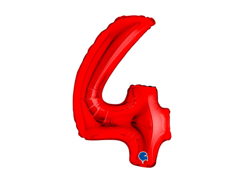 4-es számú piros fólialufi - 14" - 1 db.