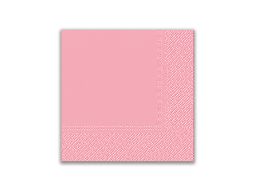 3 rétegű szalvéta 33 cm, világos rózsaszín - 20db.