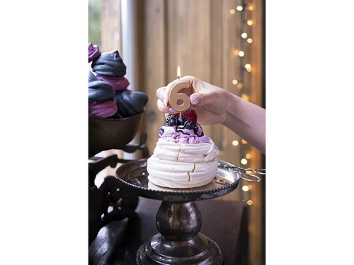 Hatos gyertya rózsaarany - 6 - 1 db.