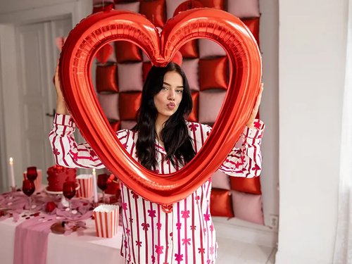 Fólialufi Szív piros fotókeret - 73 x 72 cm - 1 db.