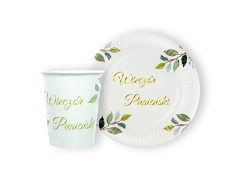 Pohárkészlet + papírtányérok a Ladies' Night outhoz - 24 db.