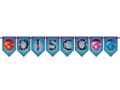 Disco zászló függő banner - 5 m