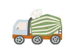 Beton teherautó születésnapi szalvéta - 16 x 13 cm - 20 db.