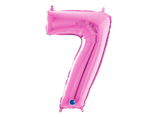 7-es számú fukszia színű fólialufi - 66 cm - 1 db.