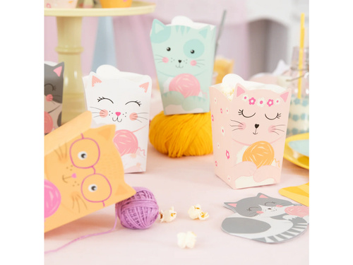 Macska popcorn dobozok - 6 db.