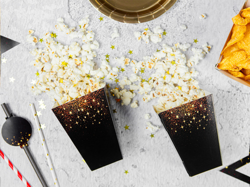 Pezsgő popcorn dobozok - 6 db.