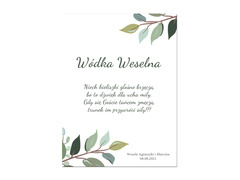 Személyre szabott címkék egy üveg esküvői vodkához - 9 db.