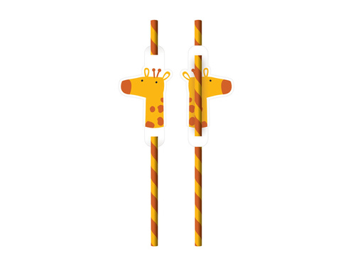 Szafari szalmacsövek - 20 cm - 8 db.
