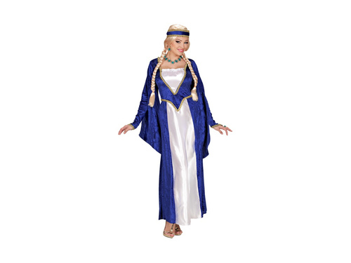 Reneszánsz királynő bársony jelmez (kék)