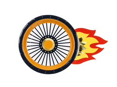 Papírtányérok születésnapokra Kör - 26,5 x 18 cm - 6 db.