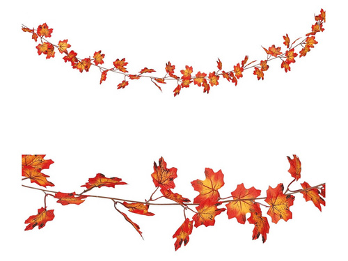 Narancssárga levél füzér - 190 cm - 1 db.