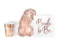 Szett poharak + szalvéták + papírtányérok Ugyanaz a pénisz örökké rózsaszín arany - 38 db.