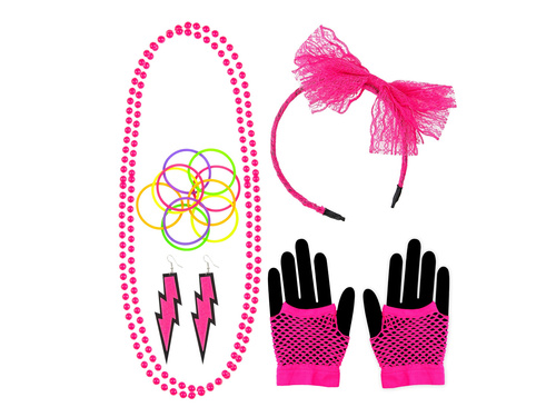 80-as évek diszkó szett - neon rózsaszín