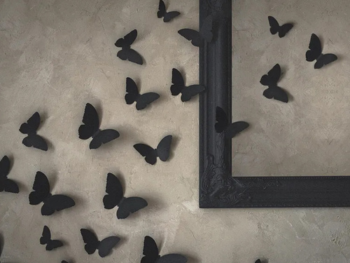 Papír dekoráció Pillangók - 30 db.