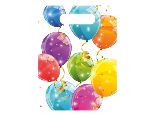 Fényes lufi fóliatasakok - 6 db.