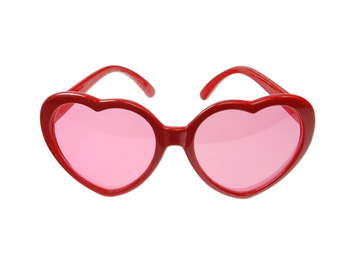 Szív szemüveg piros - 1 db.