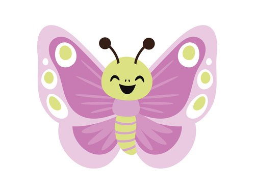 Kétoldalas dekoráció Pillangó rózsaszín - 36 x 29 cm