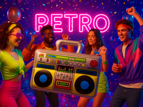 Felfújható rádió - 42 x 30 cm - 1 db.