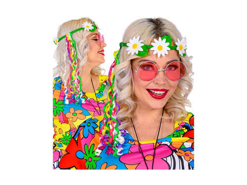 Százszorszép diadém színes szalagokkal