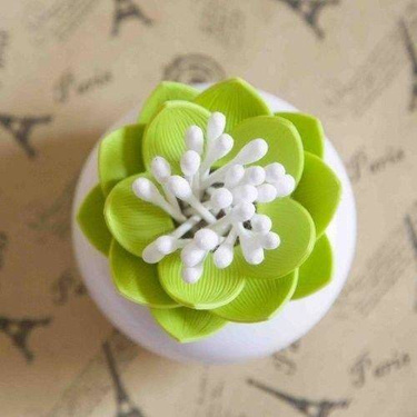 Lótusz pálcika és fogpiszkáló tartó - zöld