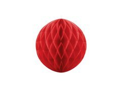Piros gömb függő dekoráció - 20 cm - 1 db.