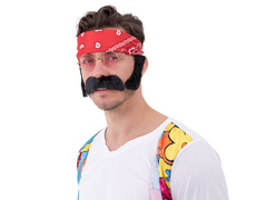 Fekete bajusz és bajusz - 1 op.