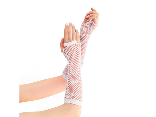 Fehér hálós kesztyű - 24 cm