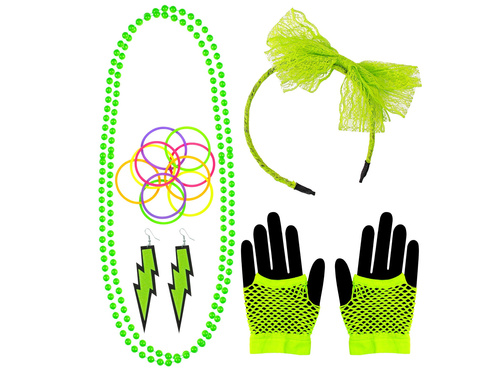 80-as évek diszkó szett - neonzöld