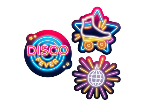 Disco Fever fali dekoráció - 3 db.