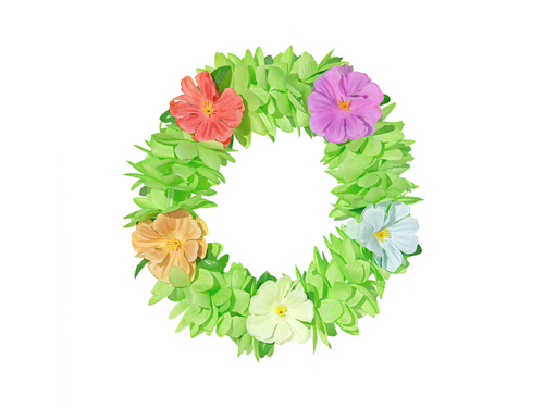 Hawaii fejfűzér zöld - 1 db.