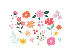 Mosható tetoválások Virágok - 19 db.