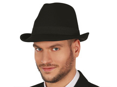 Gengszterkalap fekete - 1 db.