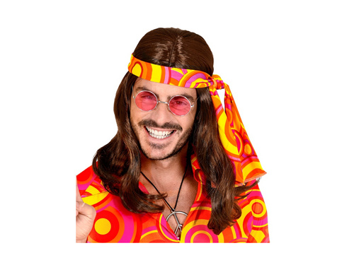 Bronz 1970-es évek Disco Fever Hippie paróka. egy zenekarral