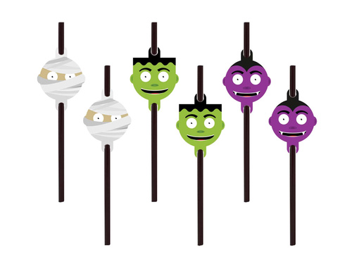 Halloween szörnyszálak - 6 db.