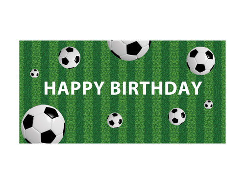 Boldog születésnapot futball poszter - 70x33 cm